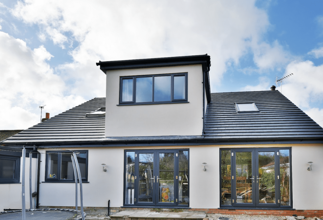 A building that has had a roof conversion representing the HMO building regulations 